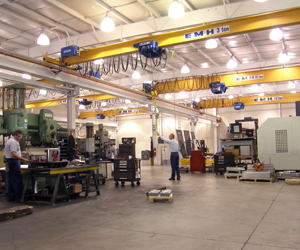 Six single girder cranes of various capacities are utilized at a Midwest tool and die plant