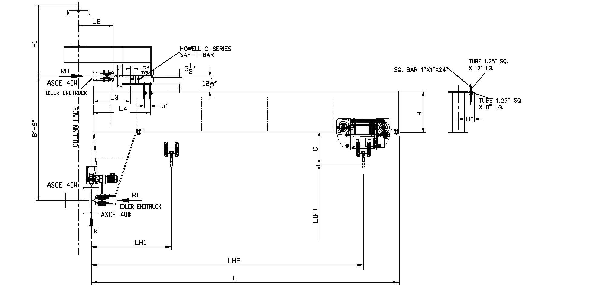 Jib Cranes Wall Traveling EMH, Inc.